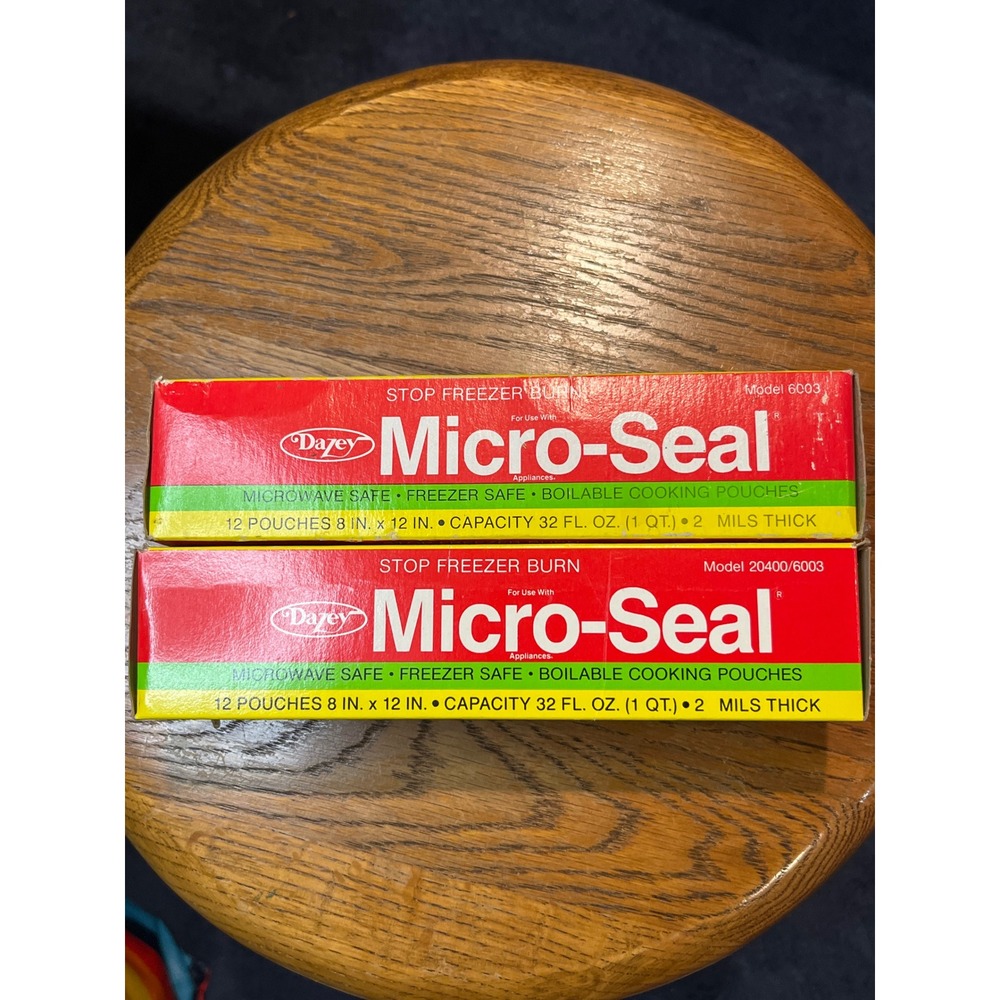 2 Boxes Dazey Micro-Seal Boilable Cooking Pouches 8x12 1Qt Model 6003 20400/6003